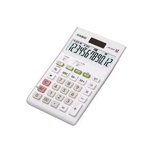 （業務用2セット）カシオ CASIO W税率電卓ジャストサイズ12桁 JW-200T-N - 拡大画像