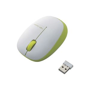 （業務用5セット）エレコム ELECOM ワイヤレスLEDマウス M-BL20DBGN 白緑 - 拡大画像