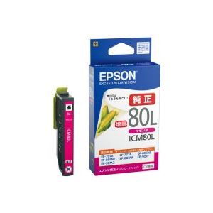 （まとめ買い）エプソン EPSON インクカートリッジ ICM80L マゼンダ 【×4セット】