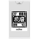 （まとめ買い）日本サニパック ポリゴミ袋 N-23 透明 20L 10枚 【×50セット】