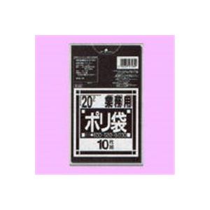 （業務用50セット）日本サニパック ポリゴミ袋 N-22 黒 20L 10枚 - 拡大画像