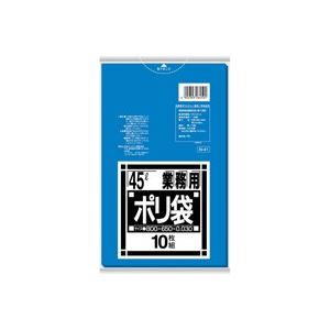 （業務用20セット）日本サニパック ポリゴミ袋 N-41 青 45L 10枚 - 拡大画像