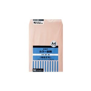 (業務用30セット) オキナ カラー封筒 HPK2PK 角2 ピンク 50枚 商品画像