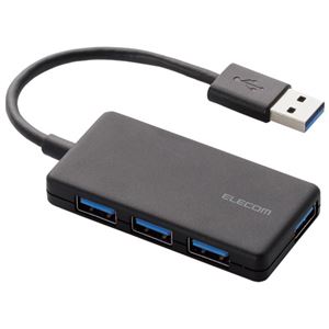 エレコム USBハブ4ポート3.0対応 U3H-A416BBK - 拡大画像