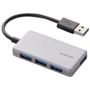 エレコム USBハブ4ポート3.0対応 U3H-A416BSV - 拡大画像