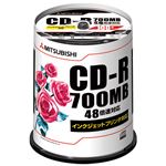 三菱化学 データ用CD-R 100枚入り SR80PP100