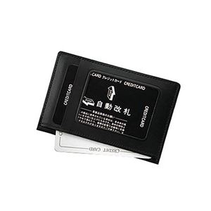 定期入（窓1面）・カードケース 黒 395-09A
