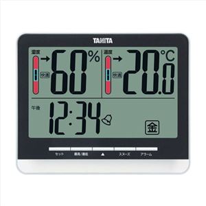 デジタル温湿度計ブラック104-06A
