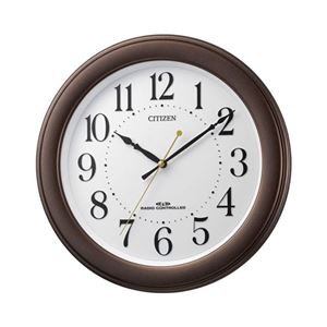 シチズン電波掛時計 茶 356-11A