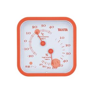温湿度計 オレンジ 399-10A