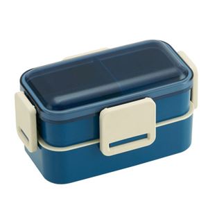 2段ふわっと弁当箱ネイビー547-08A