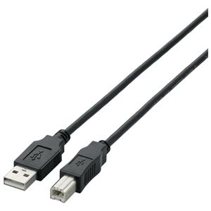 （まとめ）エレコム USB2.0ケーブル5m U2C-BN50BK ブラック【×30セット】