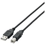 (まとめ）エレコム USB2.0ケーブル3m U2C-BN30BK ブラック【×5セット】