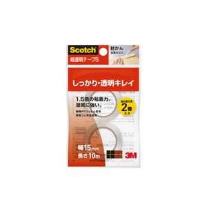 (まとめ）スリーエム ジャパン 超透明テープS 15mm×10m 2巻 CC1510-R2PN【×30セット】