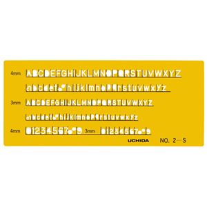 （まとめ）内田洋行 英字数字定規 No.2-S 1-843-1012【×30セット】