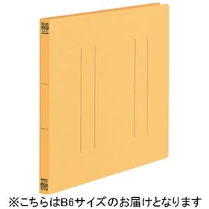 (まとめ）プラス フラットファイル縦罫B6E No.052NT YL 10冊【×10セット】