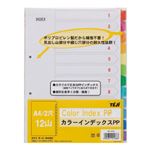 (まとめ）テージー カラーインデックスPP A4S 2穴12山 IN-1412【×10セット】