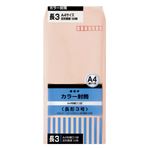 （まとめ）オキナ カラー封筒 HPN3PK 長3 ピンク 50枚×10【×5セット】