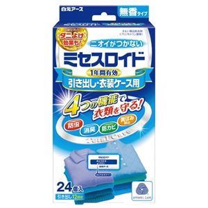 (まとめ）白元アース ミセスロイド引き出し用 無香タイプ 24個入【×5セット】