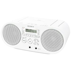（まとめ）ソニー CDラジオ ZS-S40 ホワイト【×5セット】