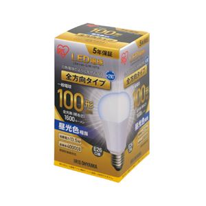 （まとめ）アイリスオーヤマ LED電球100W E26 全方向 昼光色 4個セット【×5セット】
