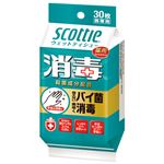 (まとめ）日本製紙クレシア スコッティ 消毒ウエットガード 30枚【×10セット】