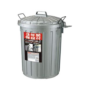 （まとめ）岩崎工業 スーパーカン 丸型45L L-112C【×5セット】