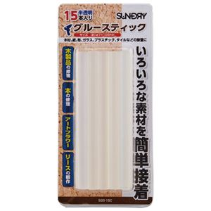 （まとめ）角利産業 グル―スティック 半透明 SGS-15C 15本入【×50セット】