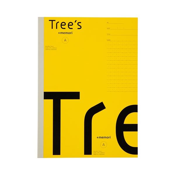 （まとめ）日本ノート Tree's B5 Pメモリ A罫30枚イエロー（×10セット） b04
