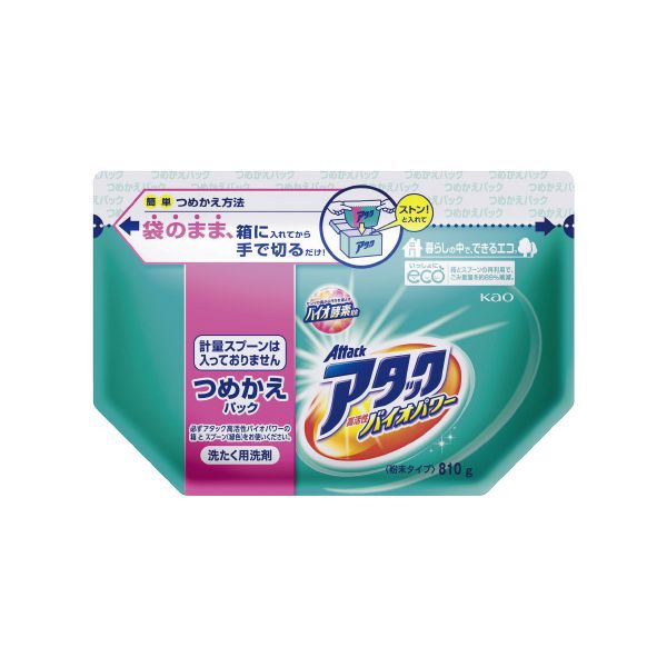 【商品名】 【まとめ】 アタック高活性バイオパワー 詰替え 810g 【×3セット】 関連ワード:生活用品・インテリア・雑貨 日用雑貨 洗濯洗剤