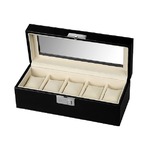 時計ケース　合皮製　時計5本収納　SE-53520BK