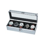 時計ケース　アルミ製　時計　5本収納　SE-54015AL