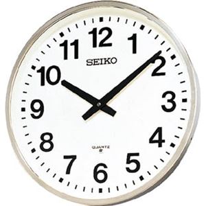 SEIKO 大型屋外防雨型オフィスクロック 直径450×78 金属枠 KH411S