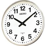 SEIKO 大型屋外防雨型オフィスクロック 直径450×78 金属枠 KH411S