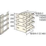TRUSCO M2型棚用引出し 浅型3段+深型1段セット HM29004