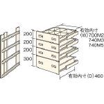 TRUSCO M3・M5型棚用引出し 浅型3段+深型1段セット HMM9004