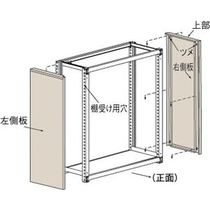 TRUSCO M3・M5型棚用はめ込み式側板 750XH1800 GMM67 NG