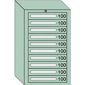 OS 軽量キャビネット5型 最大積載量500kg 引出し10段 51001