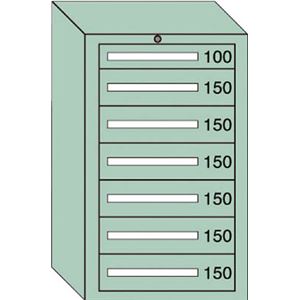 OS 軽量キャビネット5型 最大積載量500kg 引出し1×6段 51003