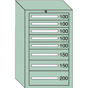 OS 軽量キャビネット5型 最大積載量500kg 引出し5×2×1段 51010