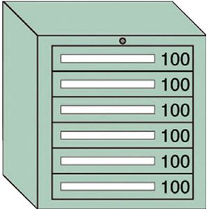 OS 軽量キャビネット5型 最大積載量300kg 引出し6段 5601