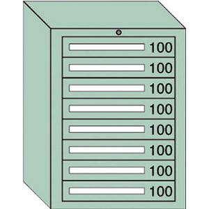 OS 軽量キャビネット5型 最大積載量400kg 引出し8段 5801