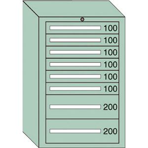 OS ミドルキャビネットMD型 最大積載量1000kg 引出し6×2段 MD1011