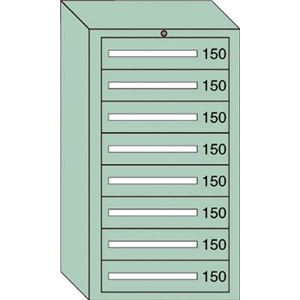 OS ミドルキャビネットMD型 最大積載量1200kg 引出し8段 MD1202