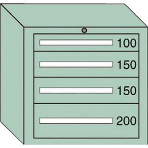 OS ミドルキャビネットMD型 最大積載量600kg 引出し1×2×1段 MD604