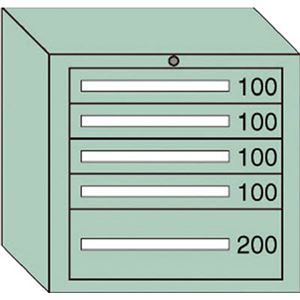 OS ミドルキャビネットMD型 最大積載量600kg 引出し4×1段 MD607