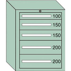 OS ミドルキャビネットMD型 最大積載量800kg 引出し1×2×2段 MD803