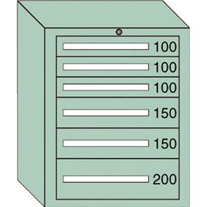 OS ミドルキャビネットMD型 最大積載量800kg 引出し3×2×1段 MD806