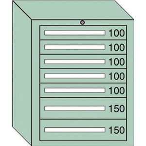 OS ミドルキャビネットMD型 最大積載量800kg 引出し5×2段 MD808