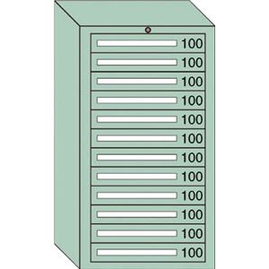 OS 中量キャビネット7型 最大積載量1200kg 引出し12段 71201